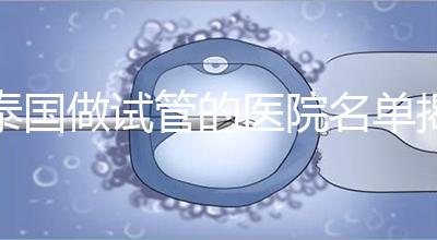 泰國做試管的醫(yī)院名單揭曉，一覽頂尖機構(gòu)，輕松幫你選擇！