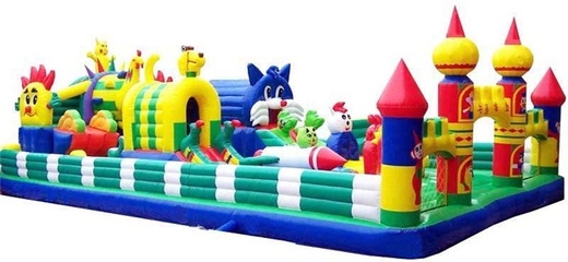 供應充氣大型玩具充氣滑梯充氣兒童樂園喜洋洋城堡_周口氣模玩具